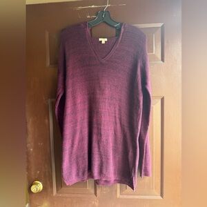 Sonoma Maroon Hoodie With Knit Sleeves Size XL